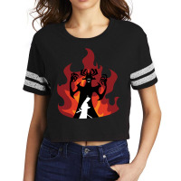 Samurai Jack™ Vs Aku Final Battle Scorecard Crop Tee | Artistshot