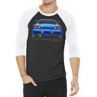 Rear Skyline Gtr 3/4 Sleeve Shirt | Artistshot