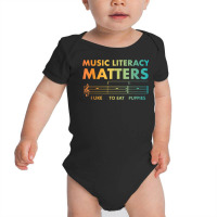 Music Literacy Matters Funny Joke Read Repeat Music Teachers T Shirt Baby Bodysuit | Artistshot