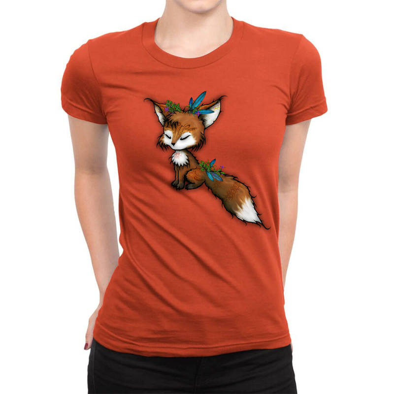 Spirit Fox   Totem Animal Ladies Fitted T-Shirt by beyanglubow | Artistshot