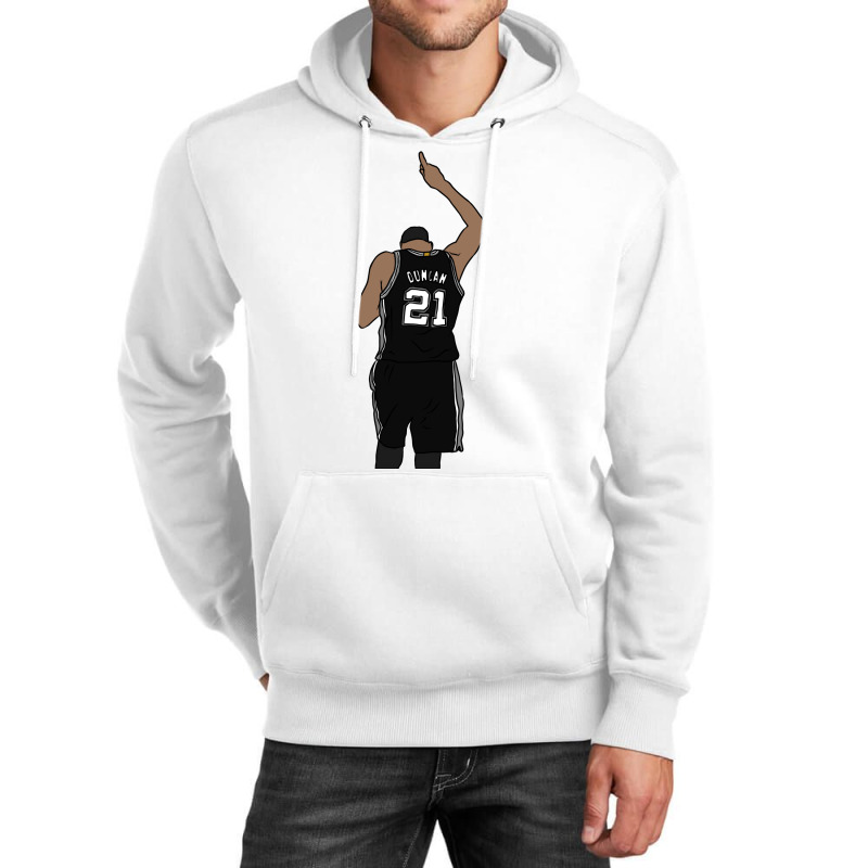 Tim Duncan Pointing Up Unisex Hoodie by giatastemimaf | Artistshot