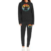 Squat T  Shirt Squat Silhouette On A Distressed Retro Sunset Print T Hoodie & Jogger Set | Artistshot