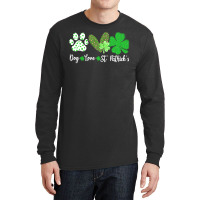 St Paddys Paw Dog Leopard Shenanigans T  Shirt Dog Love St Patricks Da Long Sleeve Shirts | Artistshot