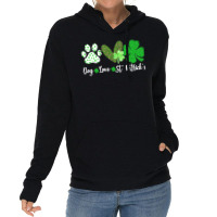 St Paddys Paw Dog Leopard Shenanigans T  Shirt Dog Love St Patricks Da Lightweight Hoodie | Artistshot