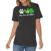 St Paddys Paw Dog Leopard Shenanigans T  Shirt Dog Love St Patricks Da Vintage T-shirt | Artistshot