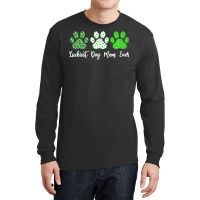 St Paddys Paw Dog Leopard Shenanigans T  Shirt Luckiest Dog Mom Ever S Long Sleeve Shirts | Artistshot