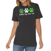 St Paddys Paw Dog Leopard Shenanigans T  Shirt Luckiest Dog Mom Ever S Vintage T-shirt | Artistshot