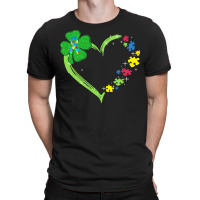 St Patricks Day Autism Awareness Heart T  Shirt Funny Autism St Patric T-shirt | Artistshot