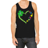 St Patricks Day Autism Awareness Heart T  Shirt Funny Autism St Patric Tank Top | Artistshot