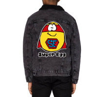 Super Egg   The Egg Superhero Unisex Sherpa-lined Denim Jacket | Artistshot