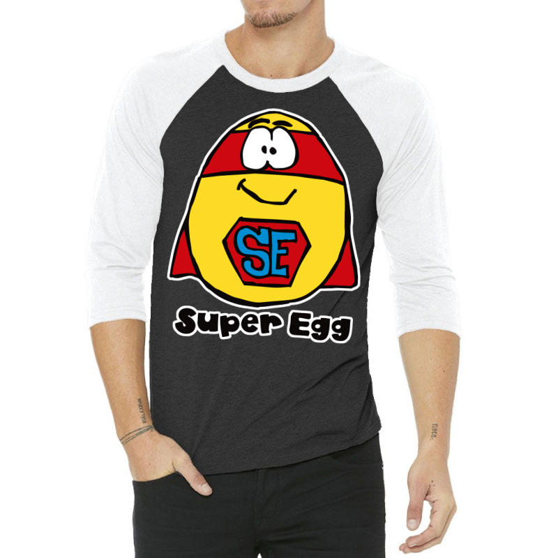 Super Egg   The Egg Superhero 3/4 Sleeve Shirt by beyanglubow | Artistshot