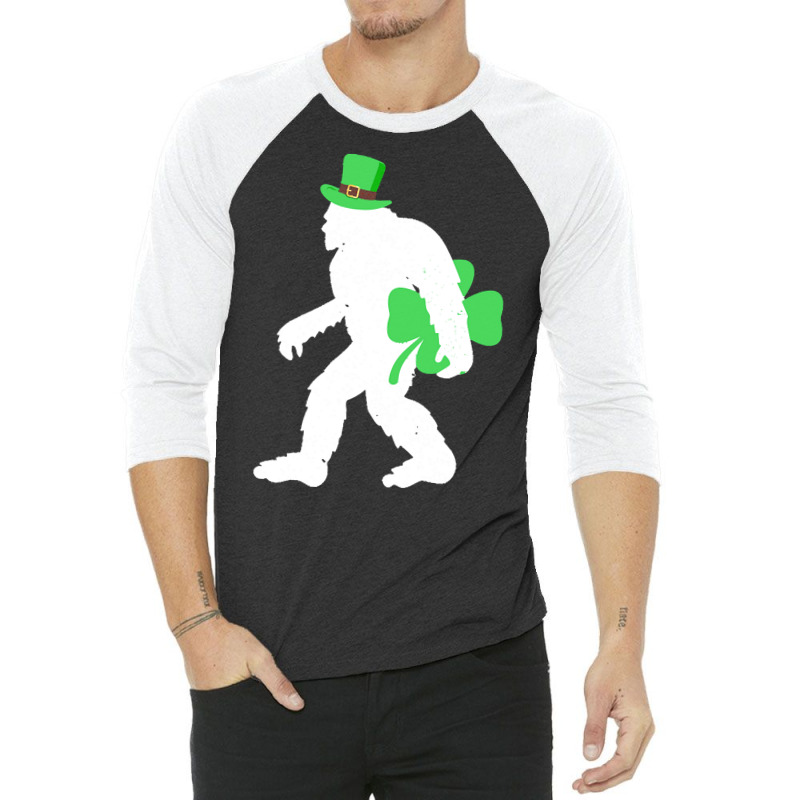 St Patricks Day Bigfoot Clover T  Shirt St Patricks Day Bigfoot Clover 3/4 Sleeve Shirt | Artistshot