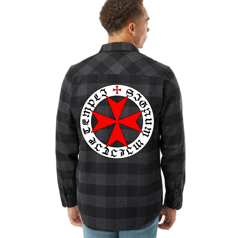 Knights Templar 12th Century Seal   Holy Grail   Templars   Crusades Flannel Shirt | Artistshot