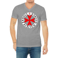 Knights Templar 12th Century Seal   Holy Grail   Templars   Crusades V-neck Tee | Artistshot