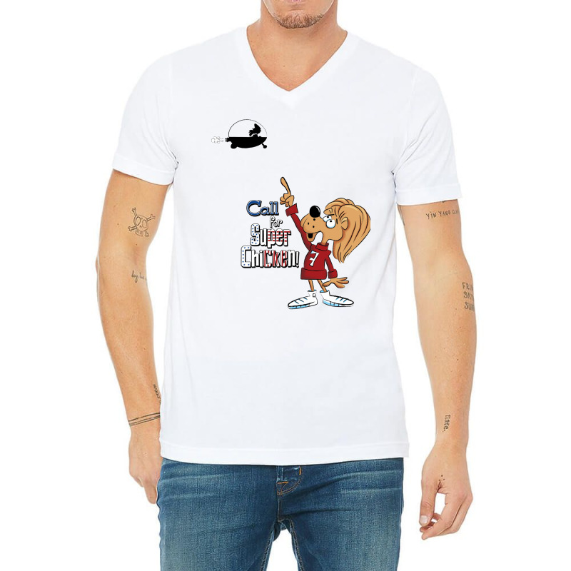 Super Chicken Fred Pointing V-neck Tee | Artistshot