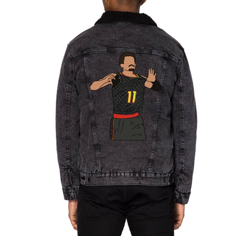 Trae Young Celebration Unisex Sherpa-Lined Denim Jacket by giatastemimaf | Artistshot