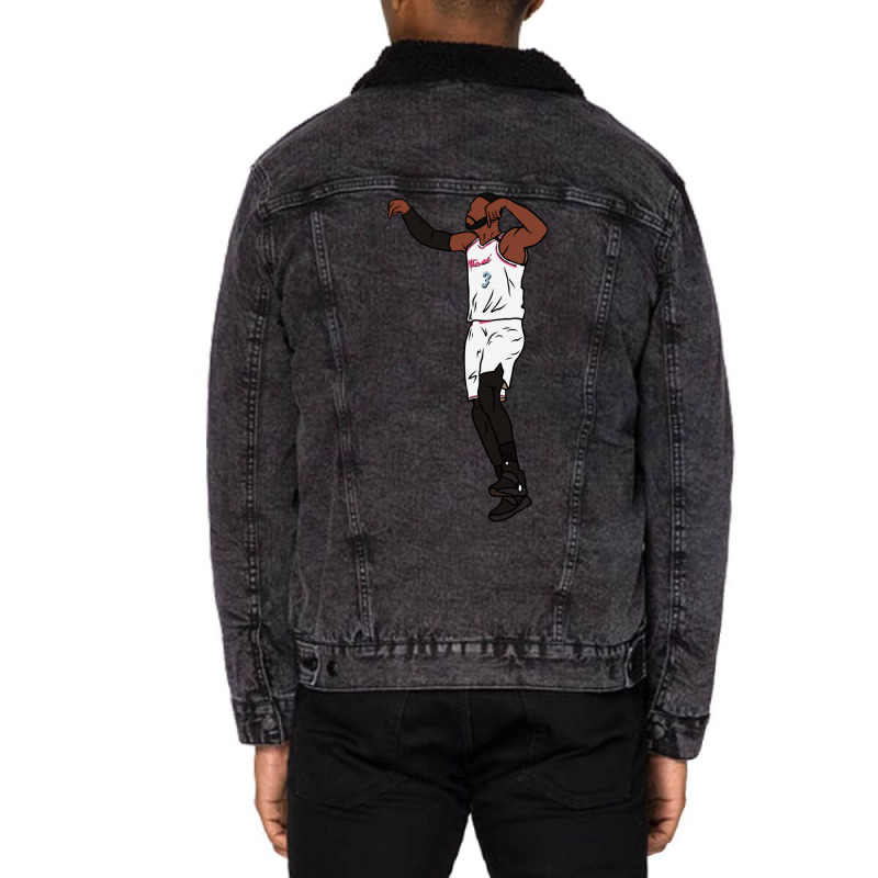 Dwyane Wade Vice Celebration Unisex Sherpa-lined Denim Jacket | Artistshot