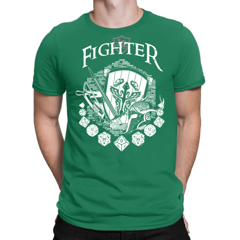 Rpg Class Series Fighter   White Version T-Shirt by alhajiyavanic | Artistshot