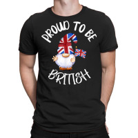 Proud To Be British Union Jack Gnome England Great Britain T Shirt T-shirt | Artistshot