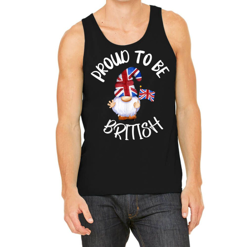 Proud To Be British Union Jack Gnome England Great Britain T Shirt Tank Top | Artistshot