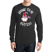 Proud To Be British Union Jack Gnome England Great Britain T Shirt Long Sleeve Shirts | Artistshot