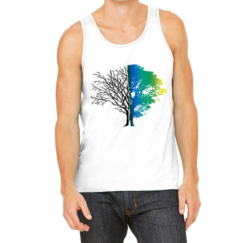 Womens Death & Life Winter & Summer Season   Dead & Live Tree V Neck T Tank Top by kleebbi | Artistshot