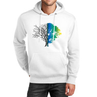 Womens Death & Life Winter & Summer Season   Dead & Live Tree V Neck T Unisex Hoodie | Artistshot