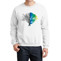 Womens Death & Life Winter & Summer Season   Dead & Live Tree V Neck T Crewneck Sweatshirt | Artistshot