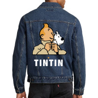 Tin Tin & Snowy Men Denim Jacket | Artistshot