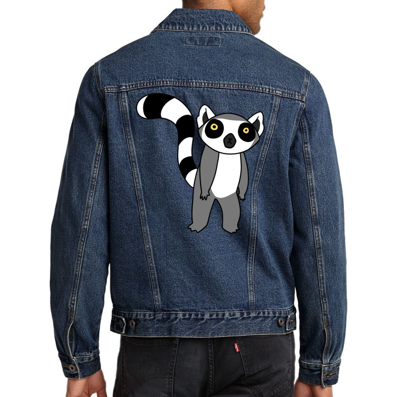 Ring Tailed Lemur Standing Men Denim Jacket | Artistshot