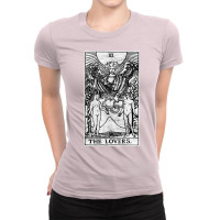 The Lovers Tarot Card   Major Arcana   Fortune Telling   Occult Ladies Fitted T-shirt | Artistshot