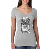 The Lovers Tarot Card   Major Arcana   Fortune Telling   Occult Women's Triblend Scoop T-shirt | Artistshot