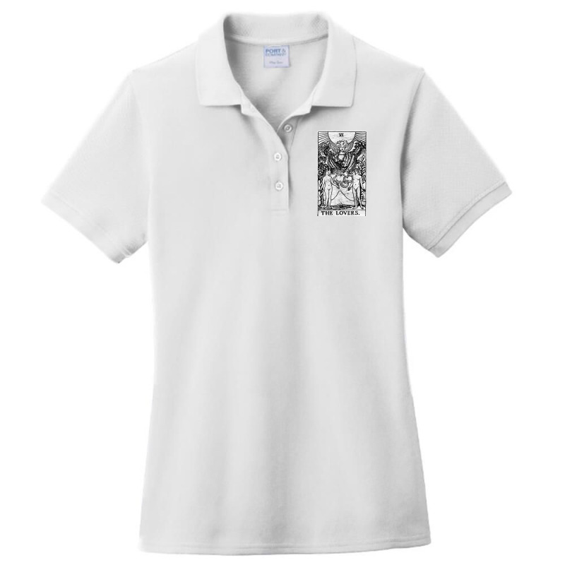 The Lovers Tarot Card   Major Arcana   Fortune Telling   Occult Ladies Polo Shirt by jogetinanoe | Artistshot