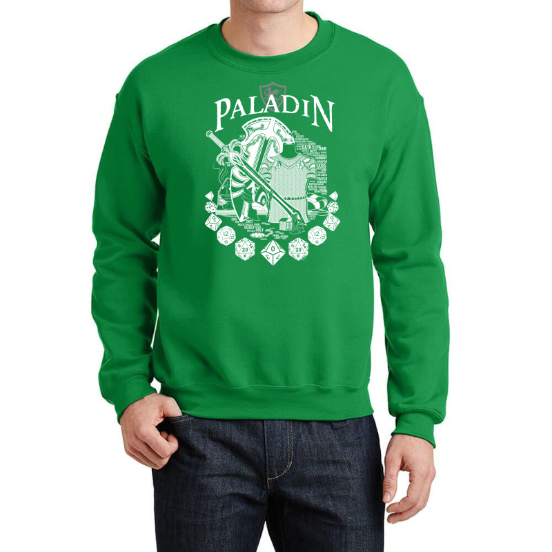 Rpg Class Series Paladin   White Text Crewneck Sweatshirt by alhajiyavanic | Artistshot