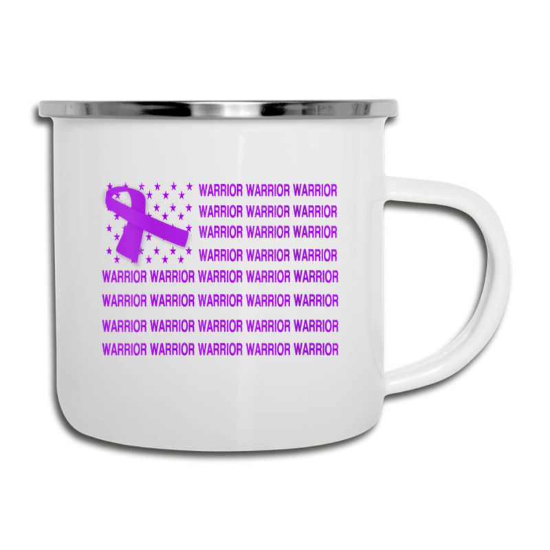 Womens Domestic Violence Warrior   Usa Flag Purple Ribbon V Neck T Shi Camper Cup | Artistshot