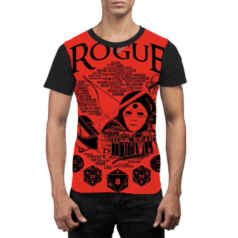 Rpg Class Series Rogue   Black Version Graphic T-shirt by alhajiyavanic | Artistshot