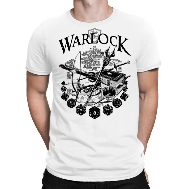 Rpg Class Series Warlock   Black Version T-Shirt by alhajiyavanic | Artistshot