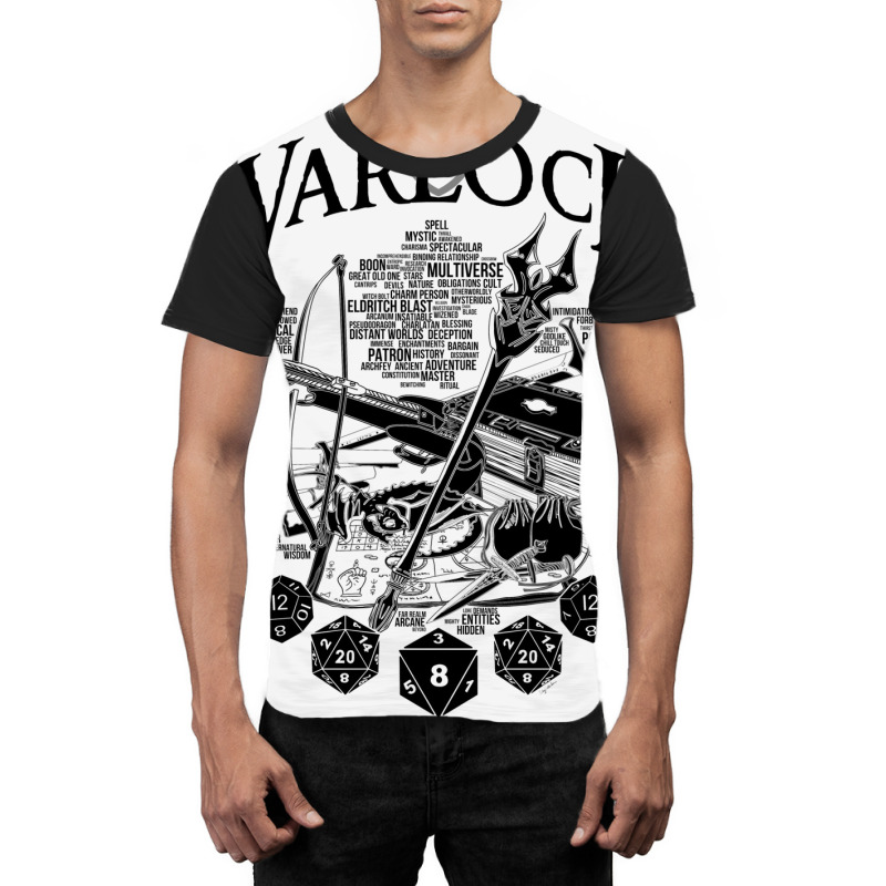 Rpg Class Series Warlock   Black Version Graphic T-shirt by alhajiyavanic | Artistshot