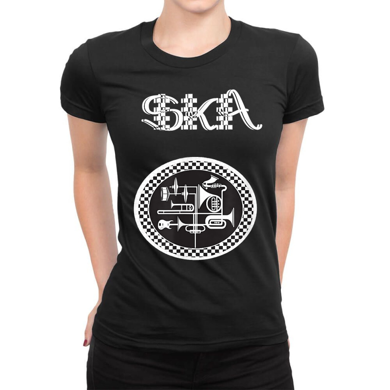 Ska Music Instruments T Shirt Ladies Fitted T-Shirt by brict6eguo | Artistshot