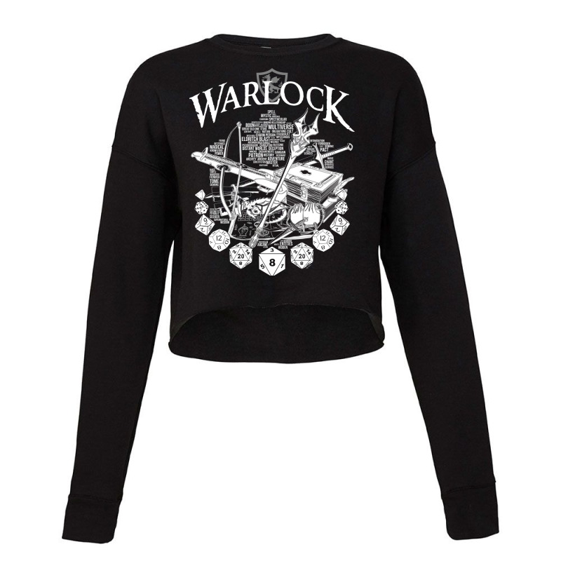 Rpg Class Series Warlock   White Version Cropped Sweater by alhajiyavanic | Artistshot