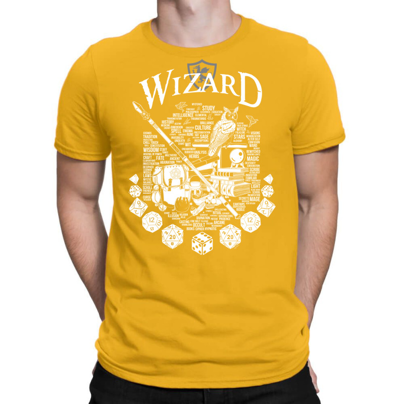 Rpg Class Series Wizard   White Version T-Shirt by alhajiyavanic | Artistshot