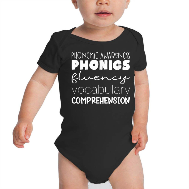 Phonemic Awareness Phonics Fluency Vocab Comprehension T Shirt Baby Bodysuit | Artistshot