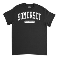 Somerset Massachusetts Ma Vintage Athletic Sports Design T Shirt Classic T-shirt | Artistshot