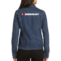 I Love (heart) Sauerkraut T Shirt Ladies Denim Jacket | Artistshot