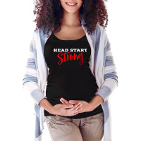 Womens Cute Head Start Strong Head Start Teacher Family Advocate V Nec Maternity Scoop Neck T-shirt | Artistshot