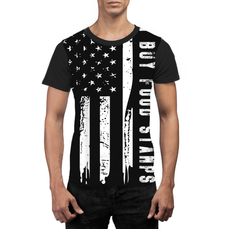 I Buy Food Stamps American Flag (on Back) Graphic T-shirt | Artistshot