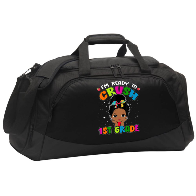 Limited Edition I'm Ready To Crush 1st Grade Cute Black Girl First Day Active Duffel | Artistshot