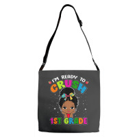 Limited Edition I'm Ready To Crush 1st Grade Cute Black Girl First Day Adjustable Strap Totes | Artistshot