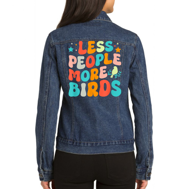 Retro Vintage More Birds Animal Drawing Biologist T Shirt Ladies Denim Jacket by hoasantiaz | Artistshot