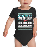 Deck The Halls Beta Blockers Nurse Christmas Ugly Sweater Baby Bodysuit | Artistshot